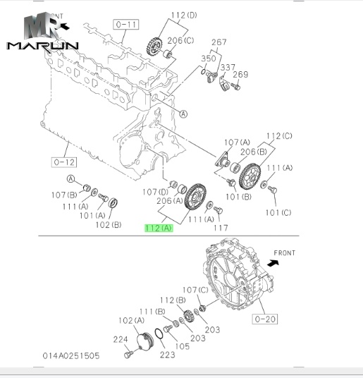 Excavator Parts Idle Gear for 4HK1/6HK1 Diesel Engine 8976005861