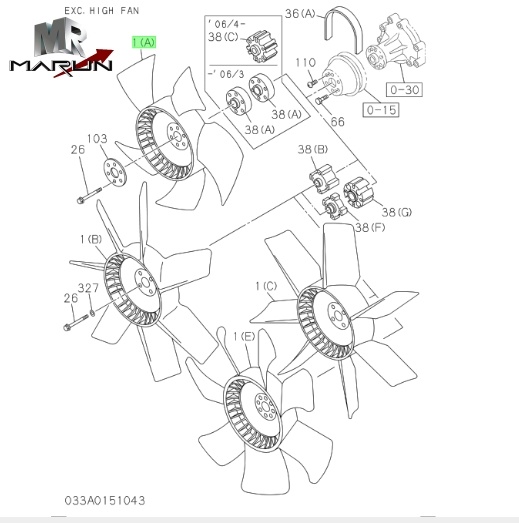 Fan Cooling Blade Fan for Zx200-3 Diesel Engine 4HK1