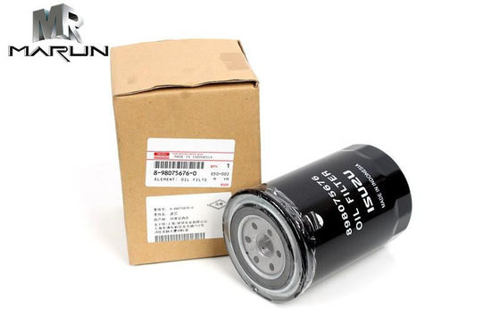 Filtro de aceite Isuzu SK75-8 4LE2 para el motor de excavadora 89807567615876110060