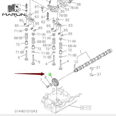 4HK1 Diesel Engine Camshaft Gear for Excavator Parts