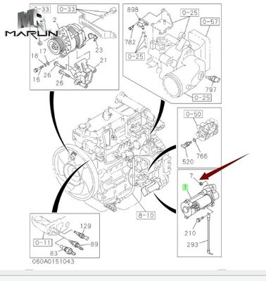 Genuine Diesel Engine Starter Assembly for 4HK1 Engine