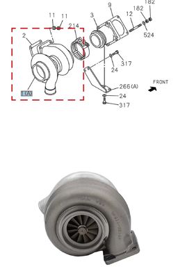 Isuzu Spare Parts Turbocharger Assembly 1-87618329-0 For 6WG1