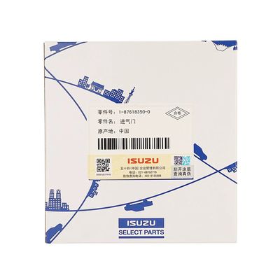 Genuine Excavator Engine Parts Valve 1-87618350-0 For 4JG1